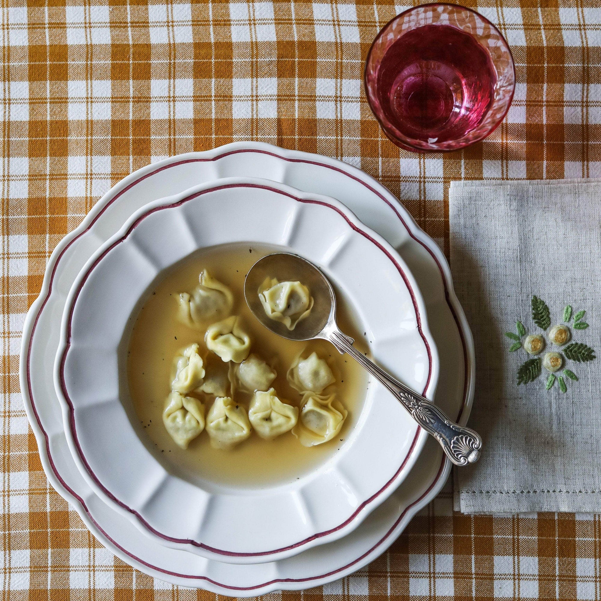 Romilly Pasta Dish, Red, Set Of 4