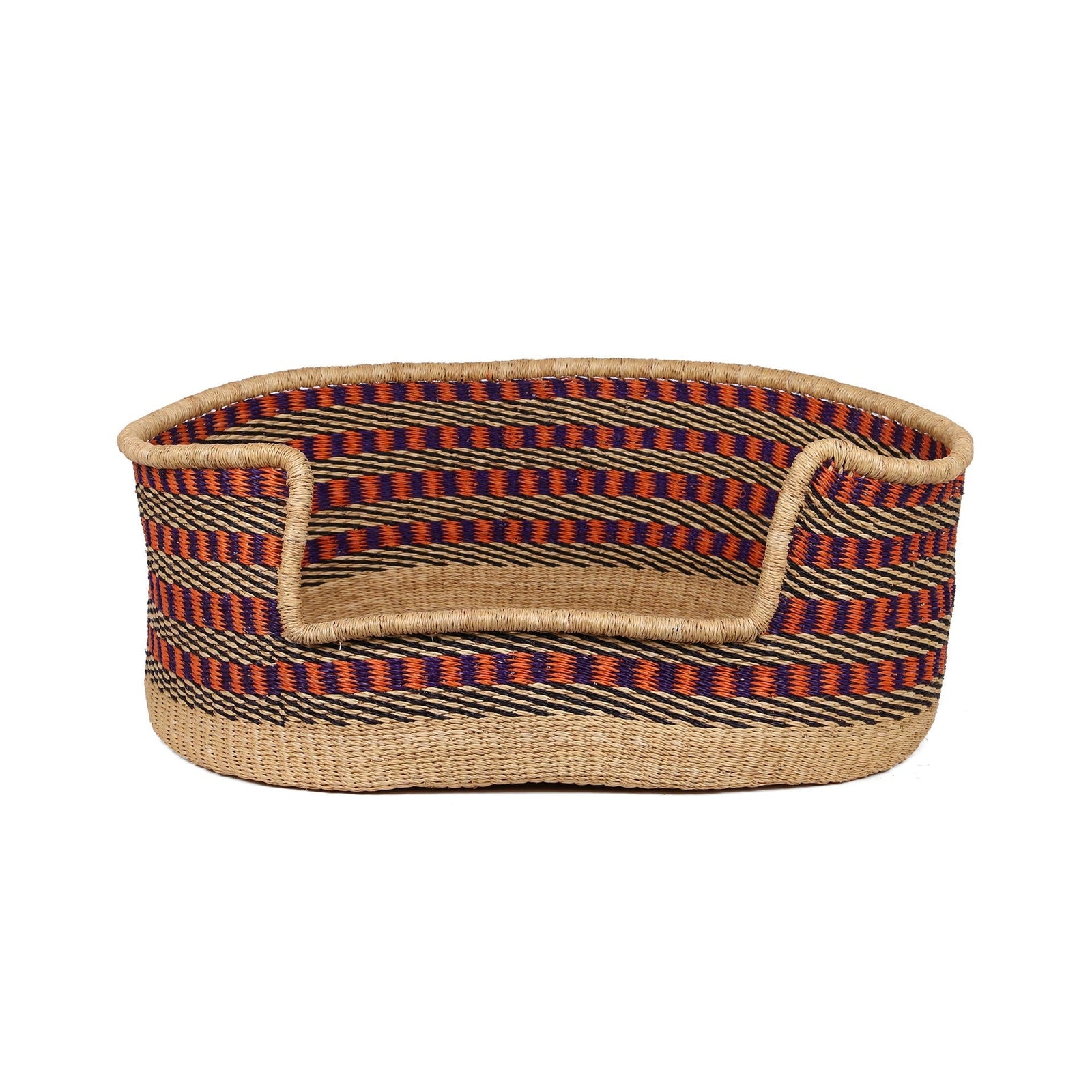 NKITA: Orange, Purple and Black Dog Basket - Large