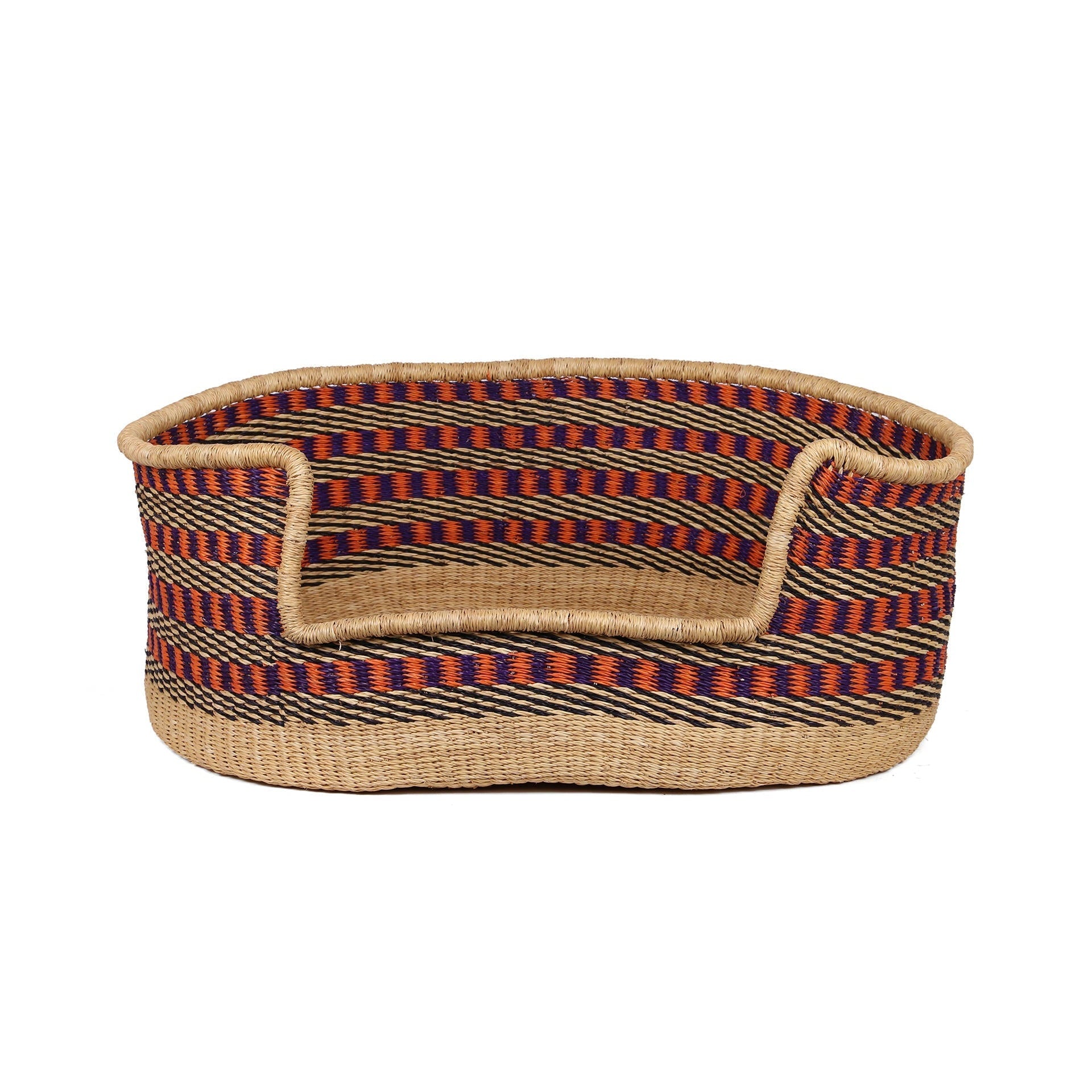 NKITA: Orange, Purple and Black Dog Basket - Large