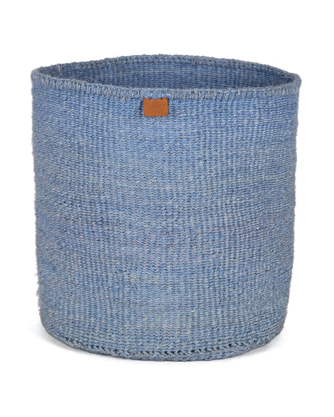 TOTO: Powder Blue Round Sisal Basket