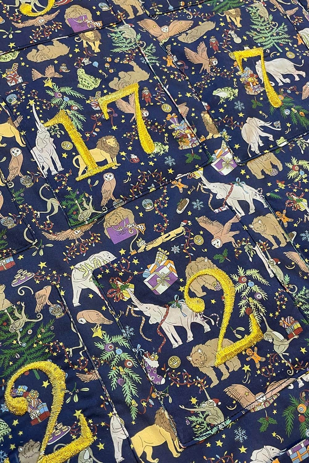 Reusable Advent Calendar made with Liberty Fabric CHRISTMAS