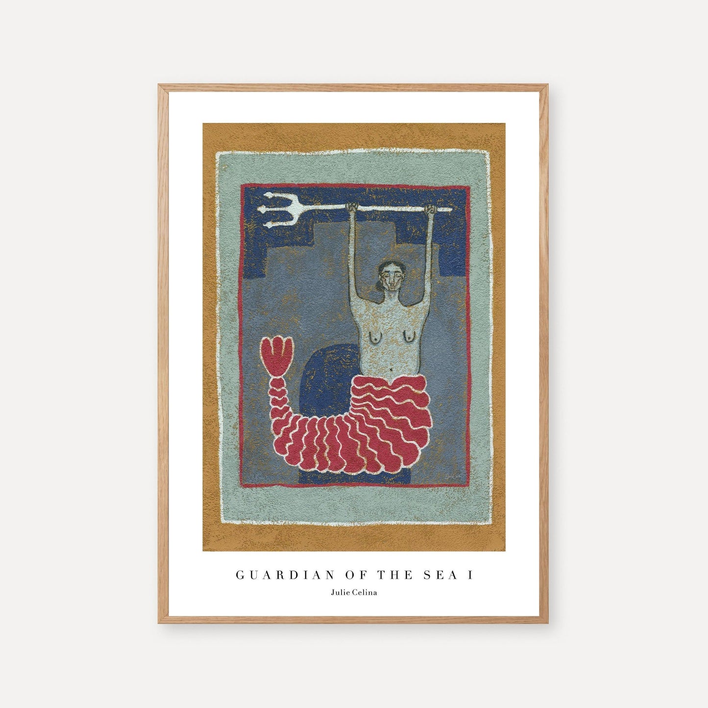 Guardian of the Sea I - Mermaid Wall Art Print