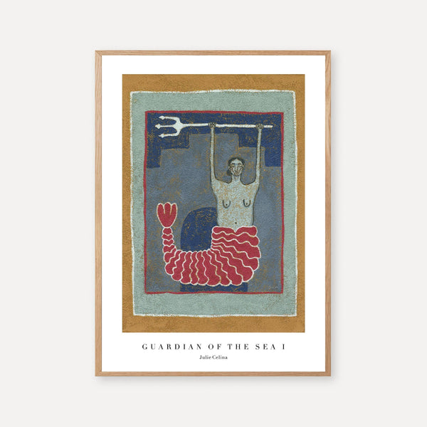 Guardian of the Sea I - Mermaid Wall Art Print