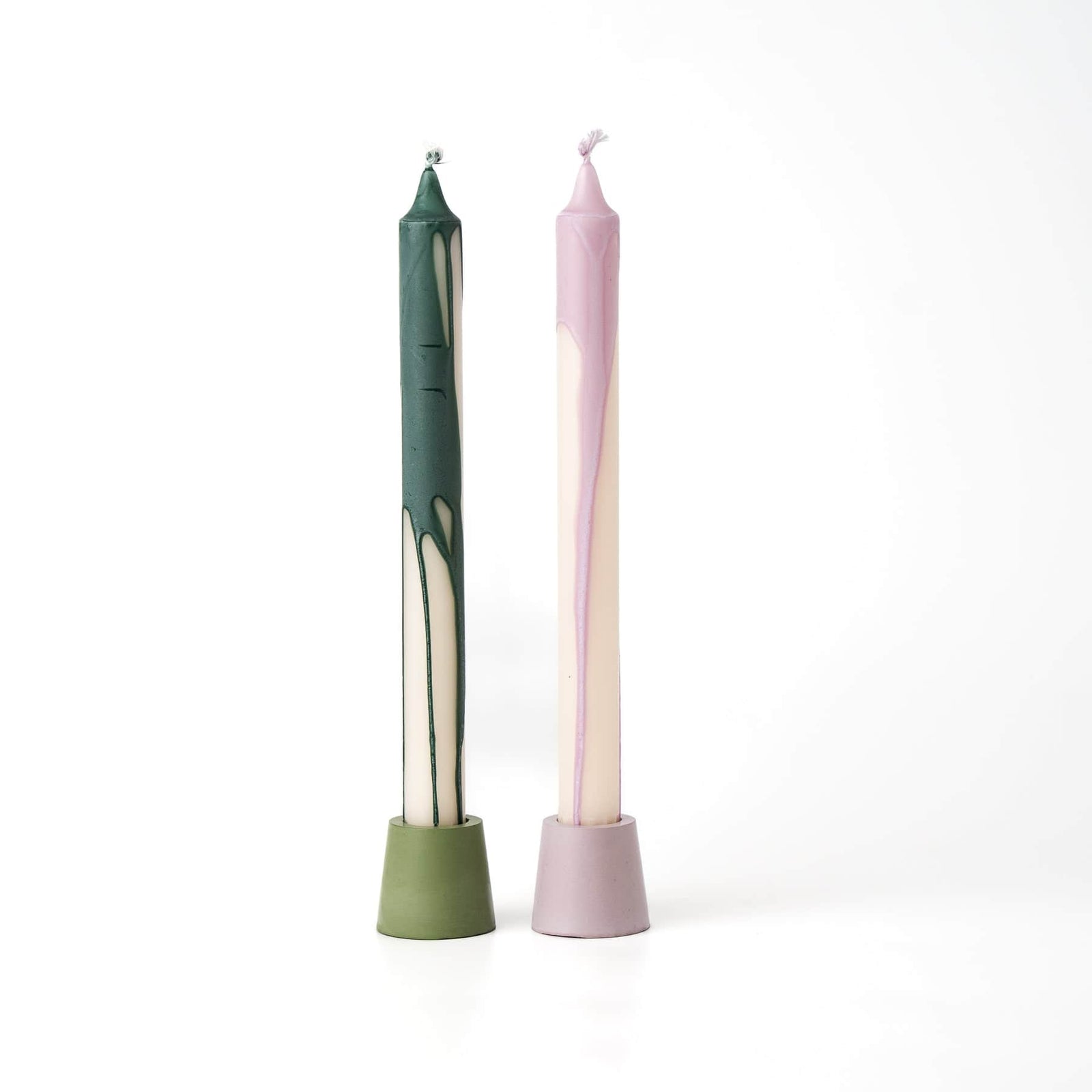 Stump Candle Holder - Light Grey