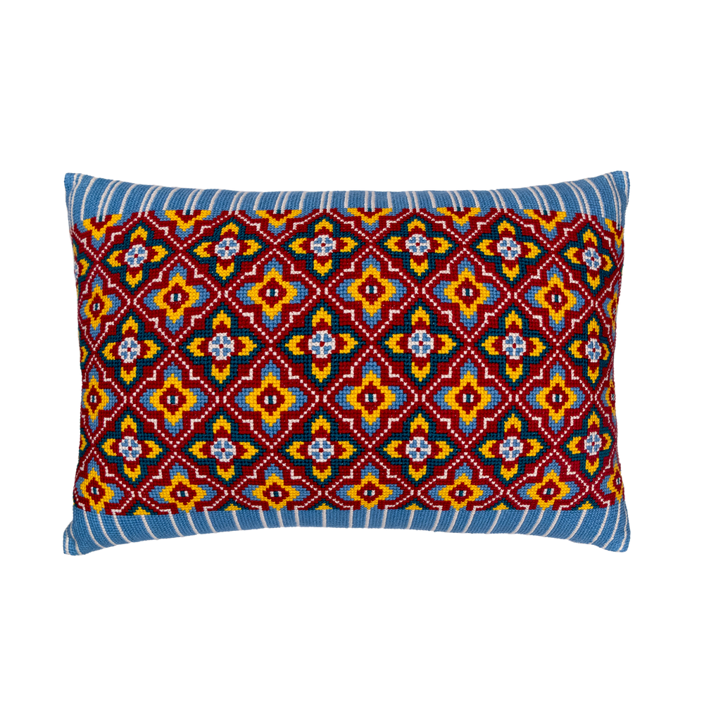 Cross-Stitch Pillow Cover 14×20 in