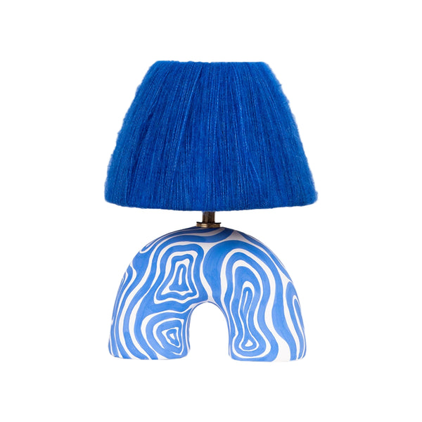 'Me' Table Lamp - Cobalt Swirl