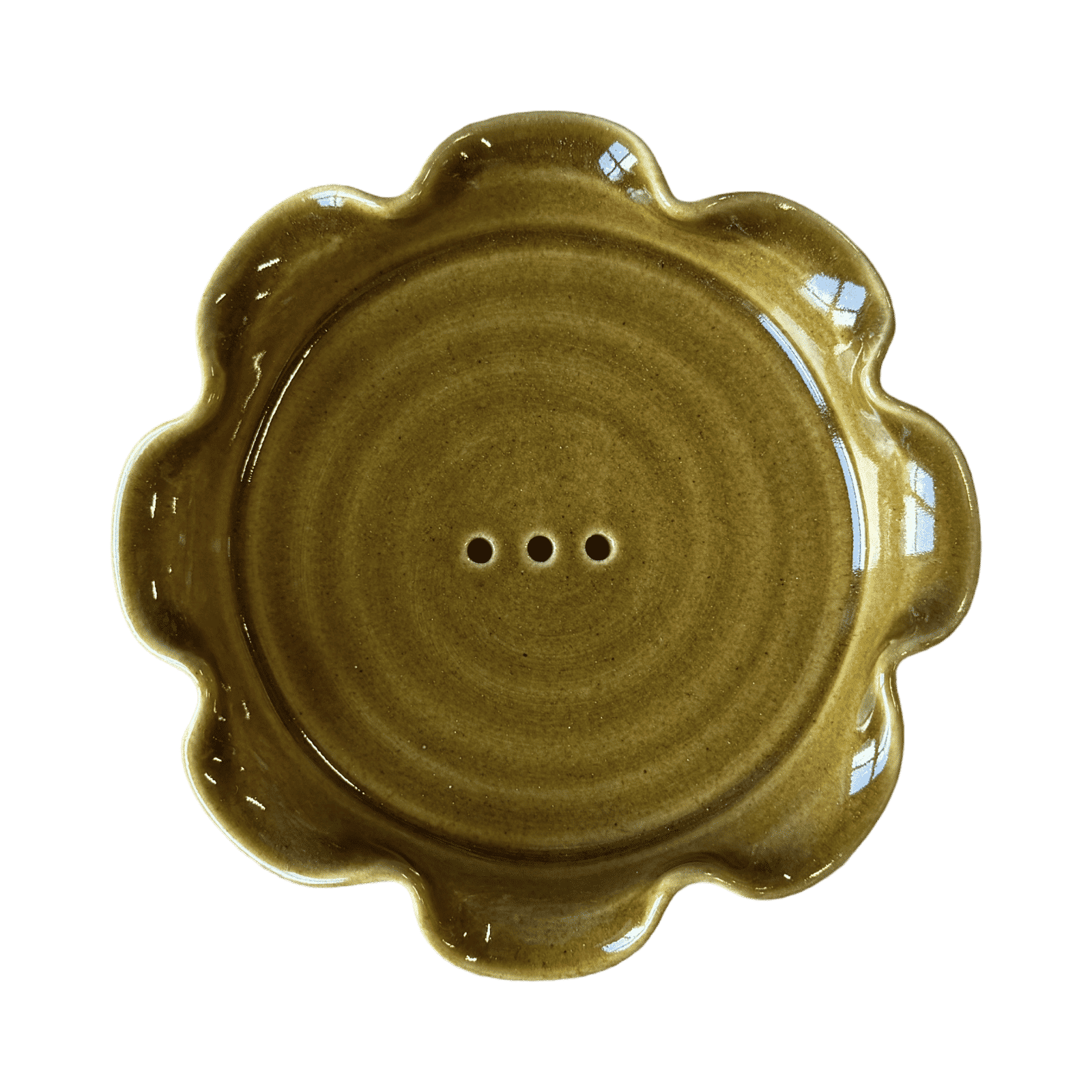 Frilly Soap Dish - Honey