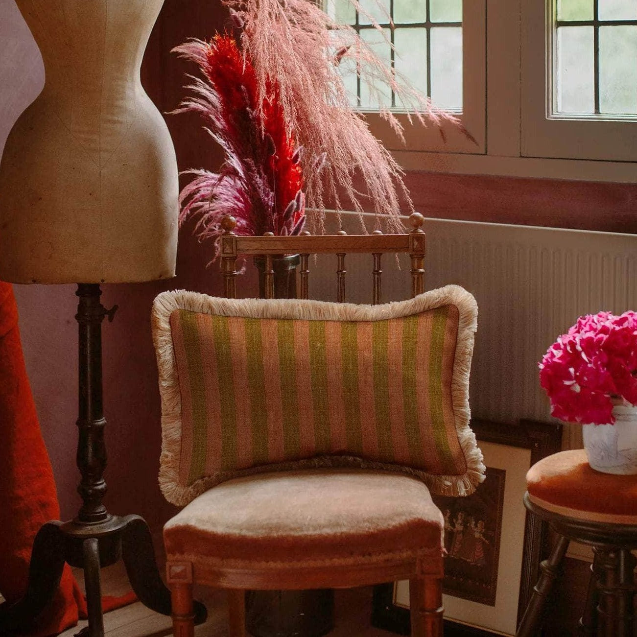 Cushion Jackie Spice & Coral (50x30cm)
