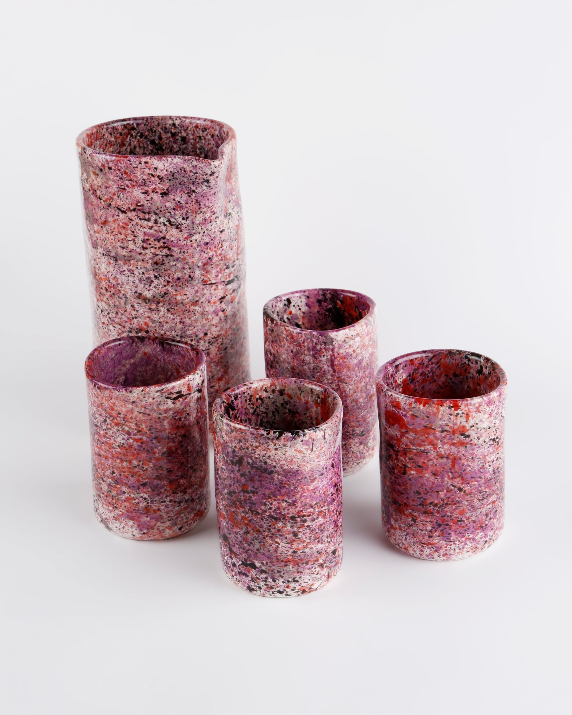 Black Rose Splatter Jug