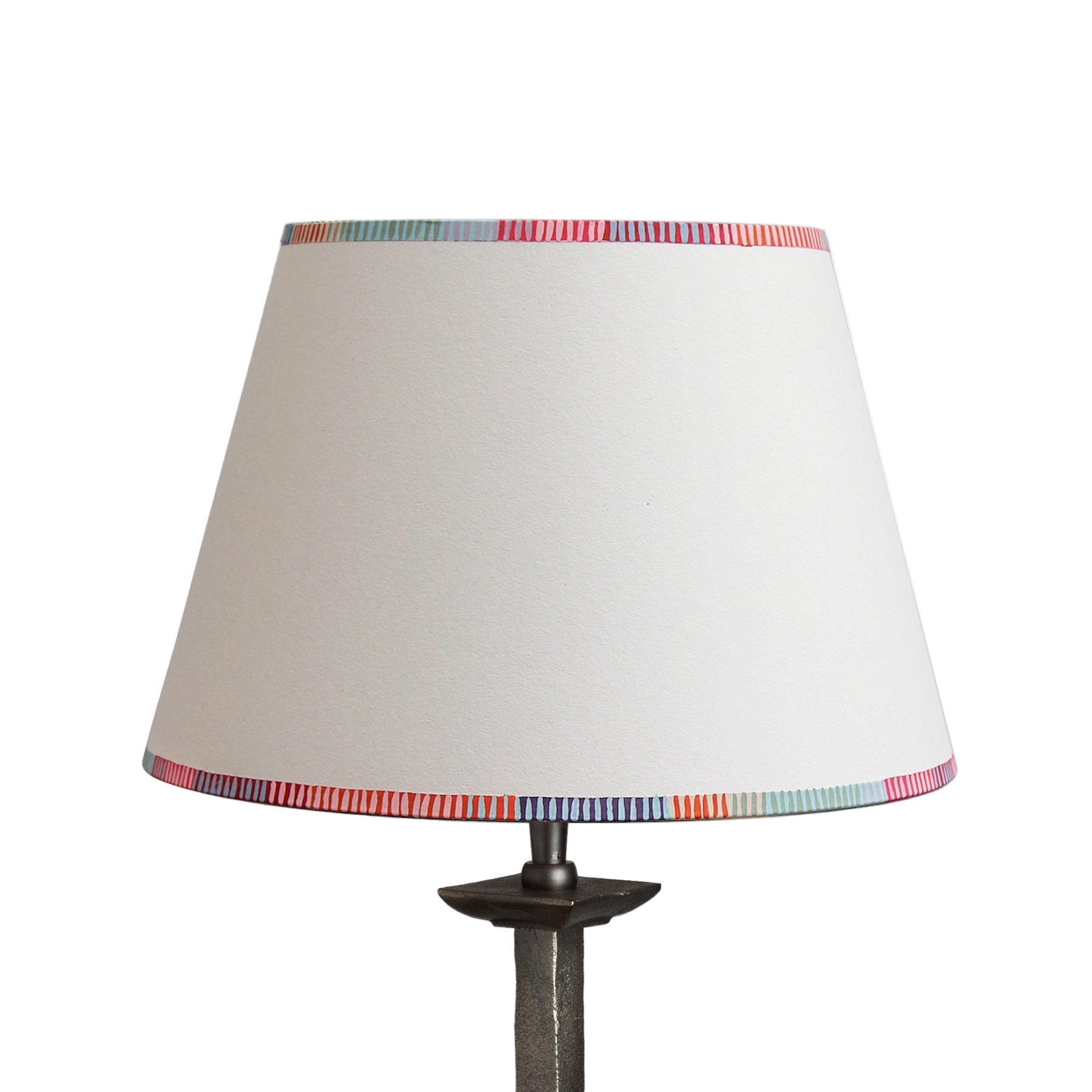 Prism Striped Edge - Hand Painted Empire Lampshade With Striped Boarder
