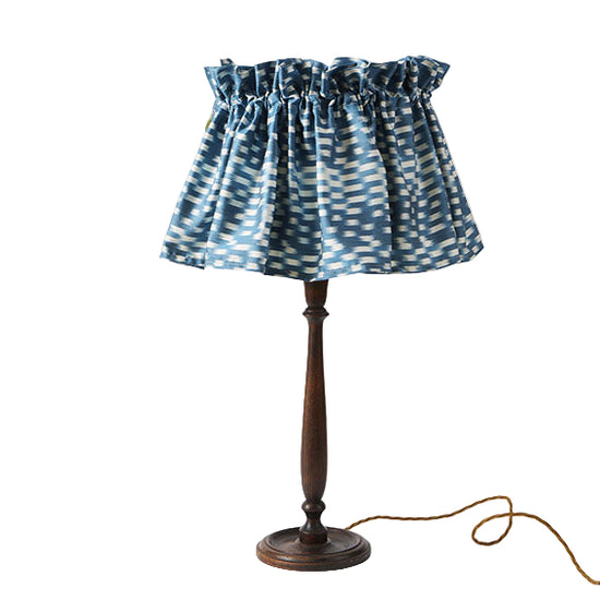 Lampshade Flirty Skirt Ikat Blue Check