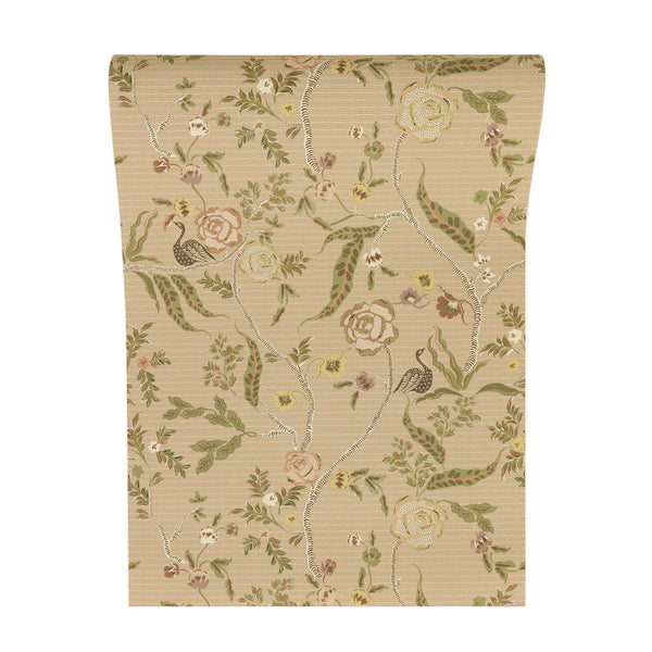 Eversley - Coral Moss (Wallpaper)