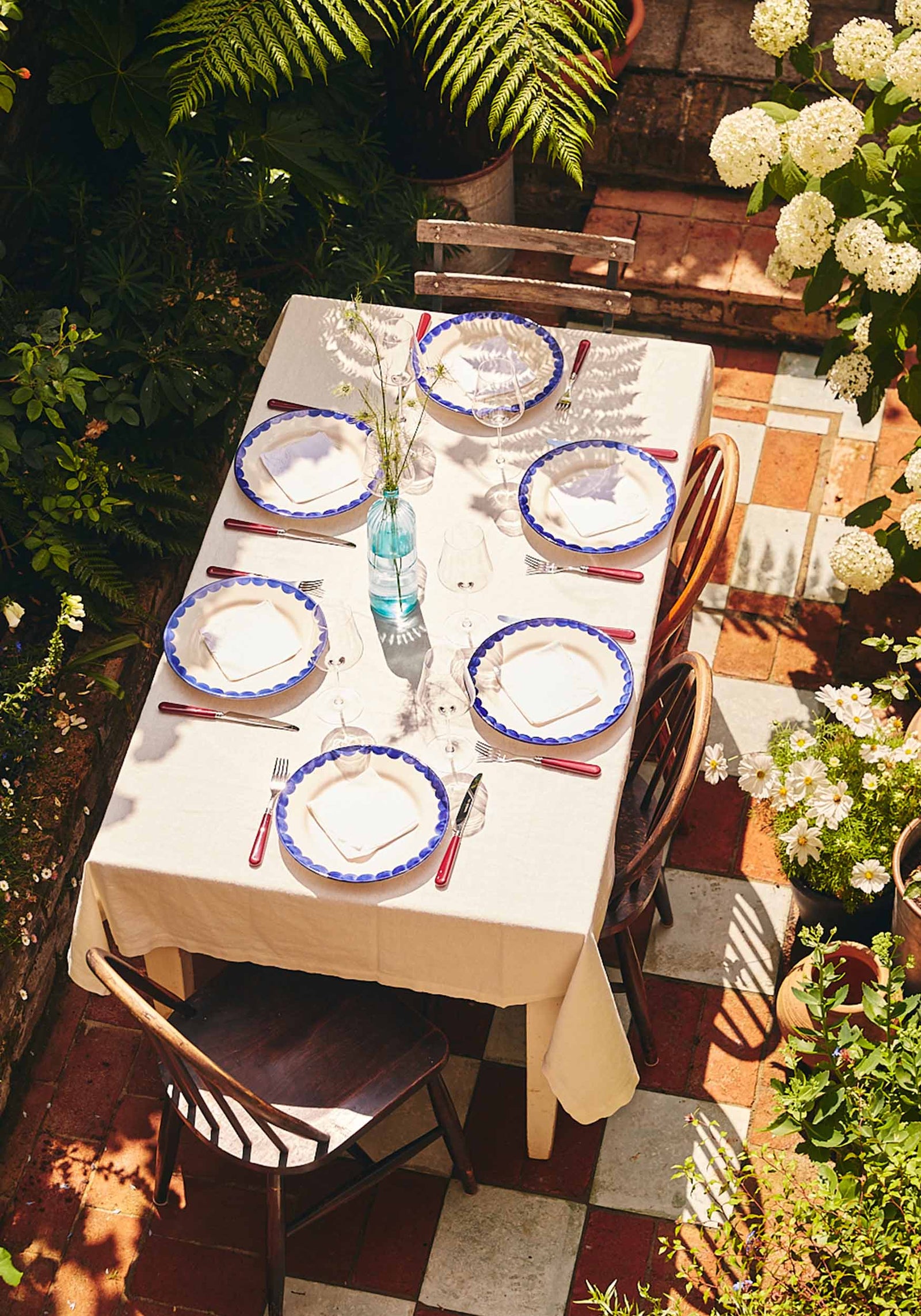 Burgundy Knife and Fork Set