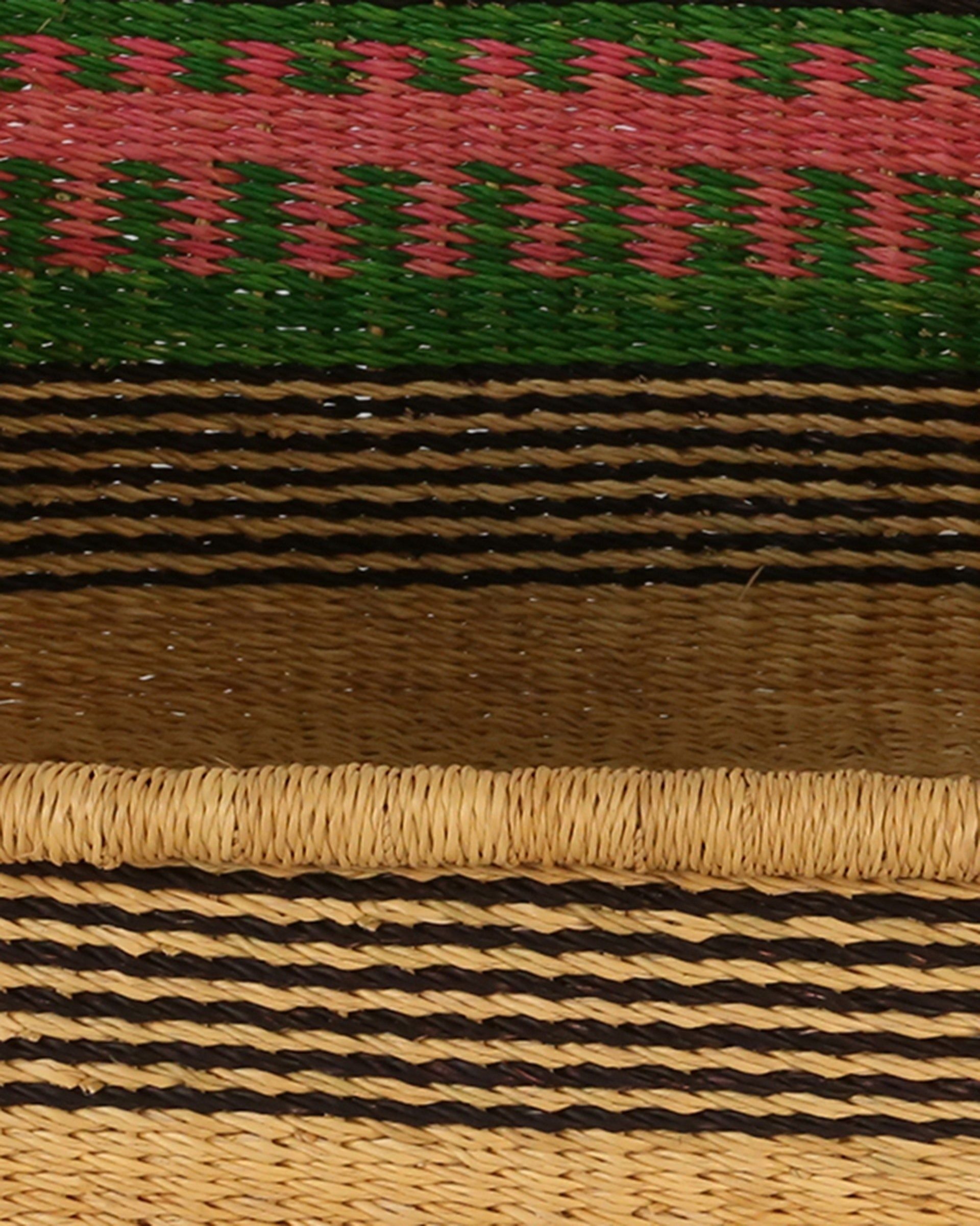KWAATA: Pink, Green and Black Dog Basket - Small