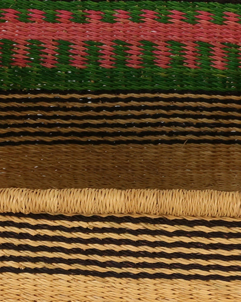 KWAATA: Pink, Green and Black Dog Basket - Small