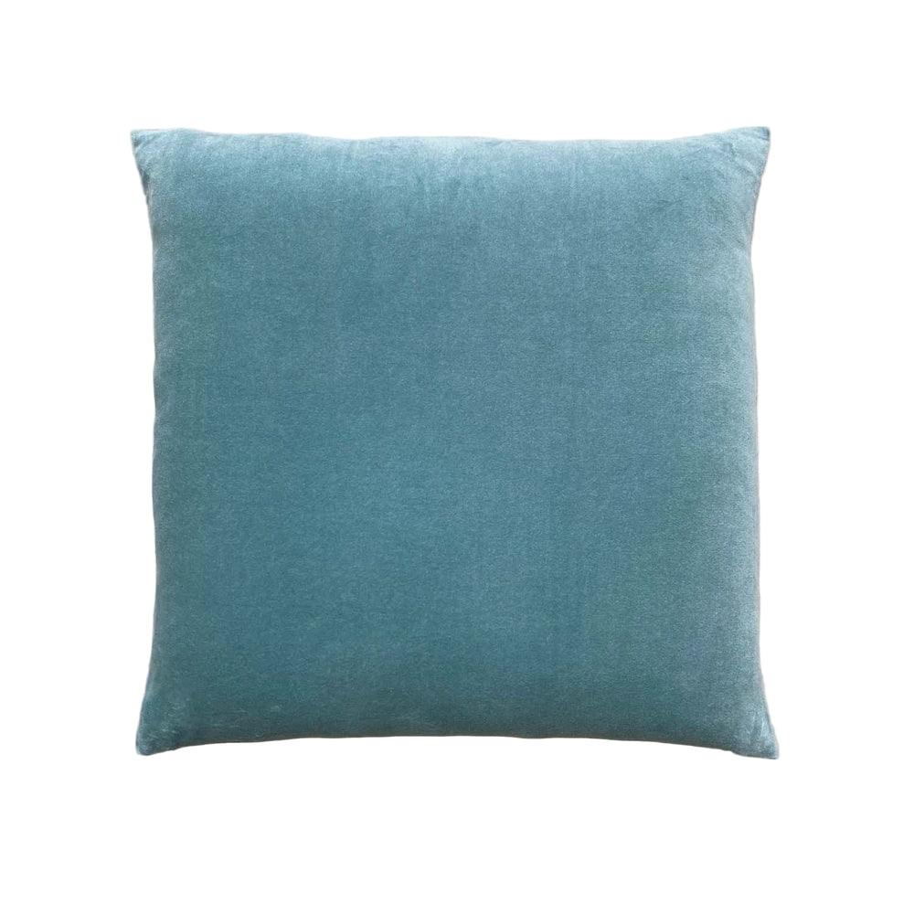The Velvet And Linen Cushion Teal Blue