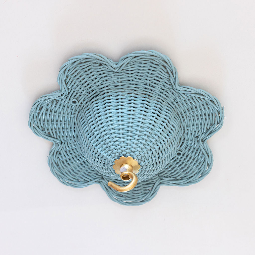 Mandala Rattan Ceiling Rose, Red
