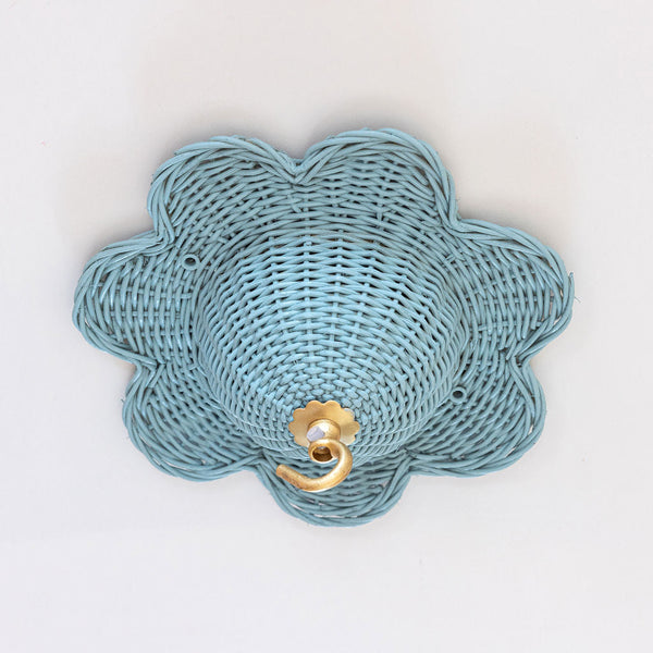 Mandala Rattan Ceiling Rose, Red