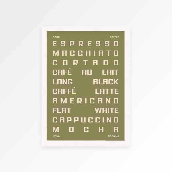 Coffee Guide Print