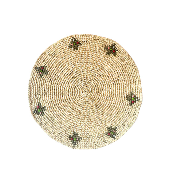 Woven Christmas Tree Raffia Placemat