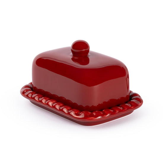 Olaf Butter Dish - Cherry Red