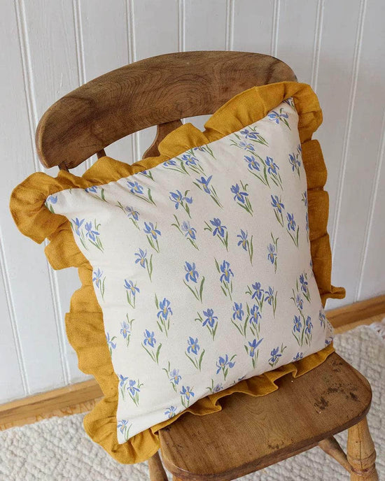 Iris, Yellow Frill Cushion