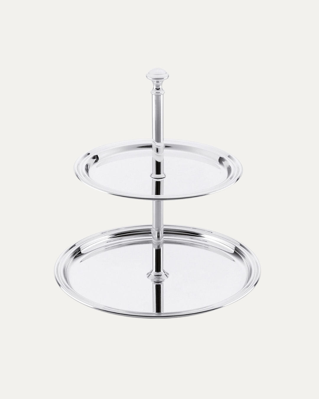 Silver Two-Tier Dessert Stand