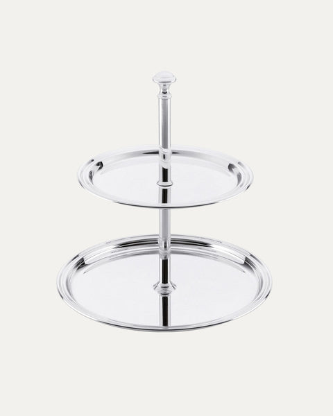 Silver Two-Tier Dessert Stand