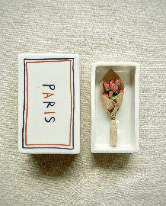 ‘Paris’ Ceramic Matchbox