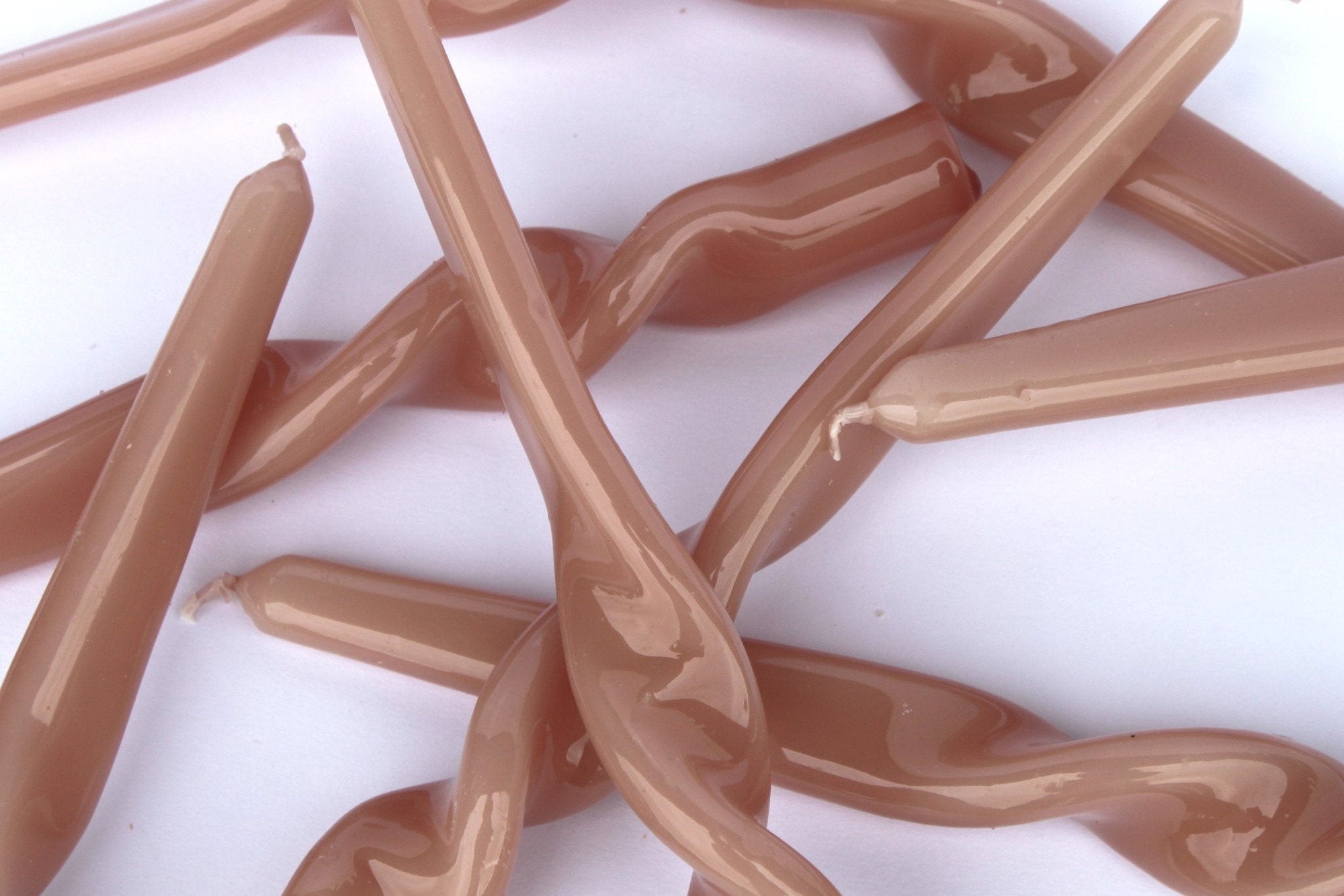 Twisted Taper Candle | Plaster Pink