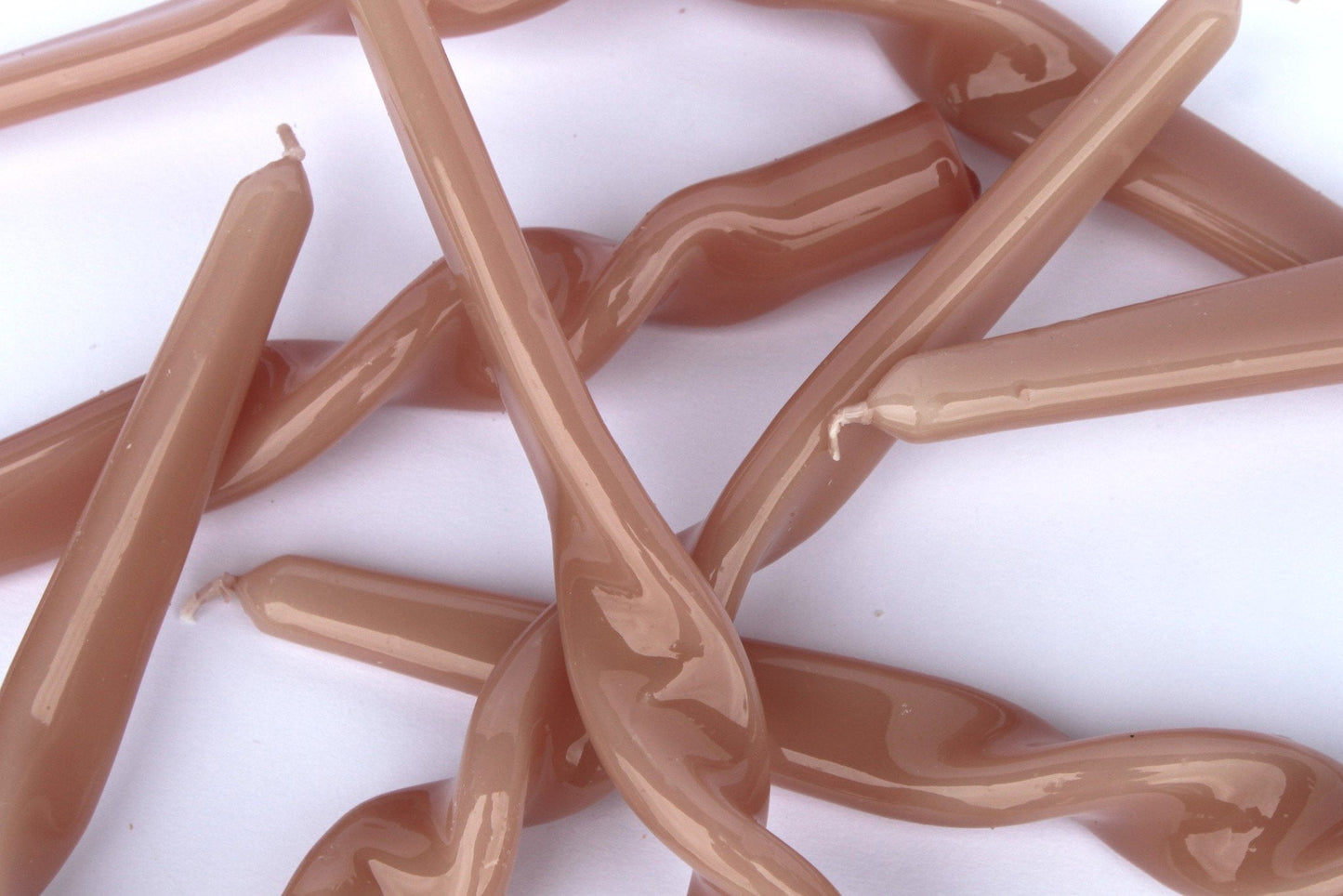 Twisted Taper Candle | Plaster Pink