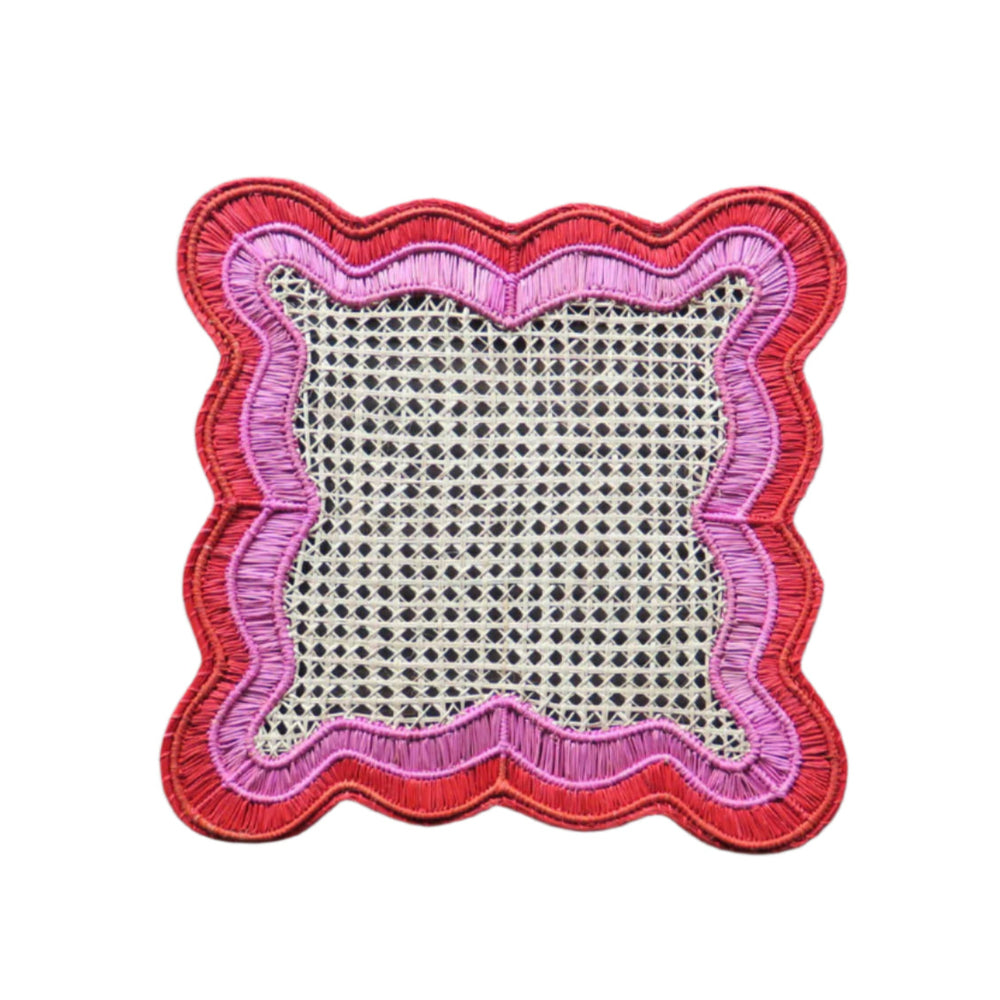 Red and Pink Wavy Placemat