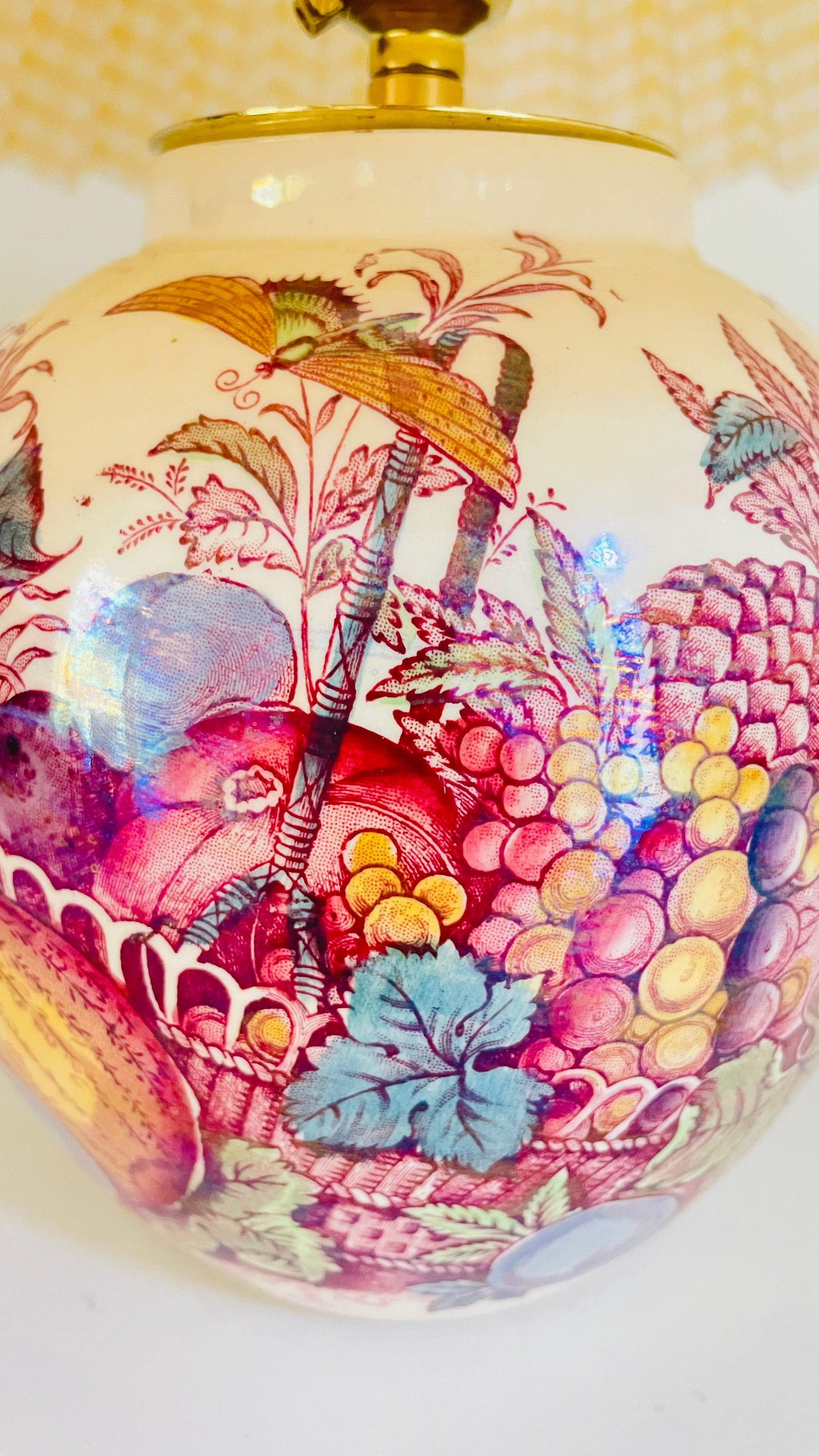 Antique Mason's Fruit Basket Lamp