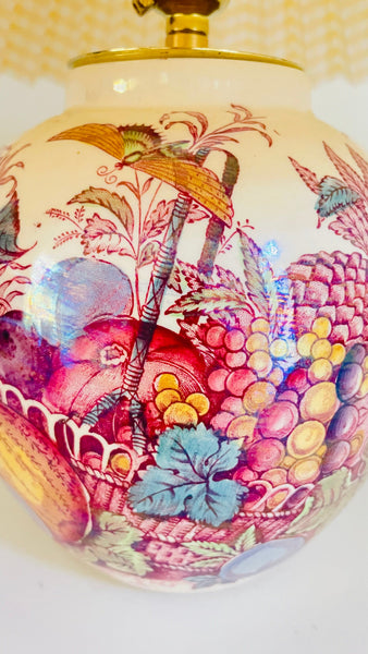 Antique Mason's Fruit Basket Lamp