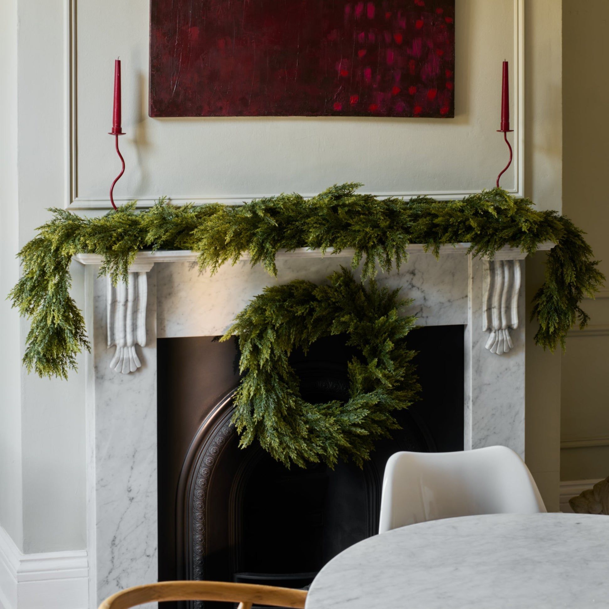 Conifer Cypress - Faux Christmas Wreath