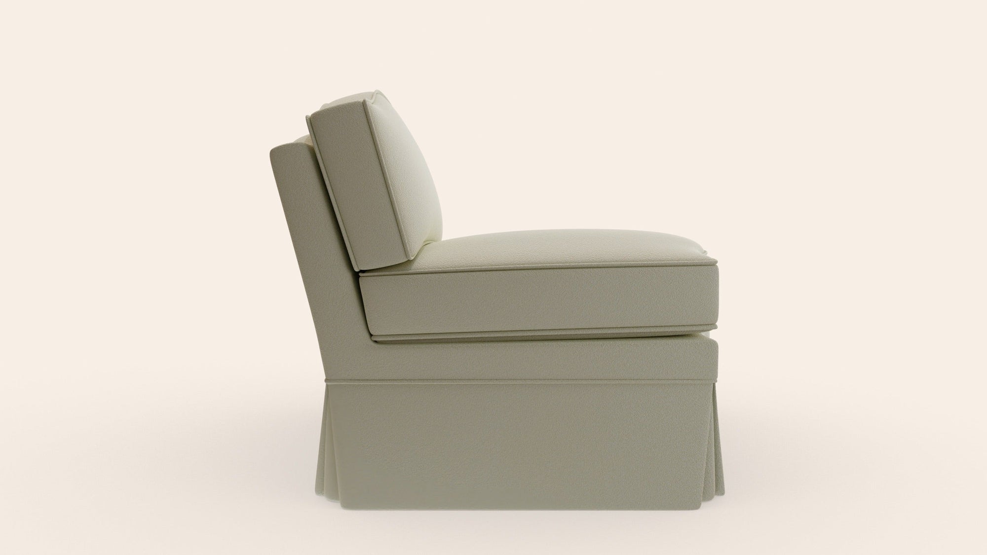 Felix Slipper Chair, Nougat Boucle