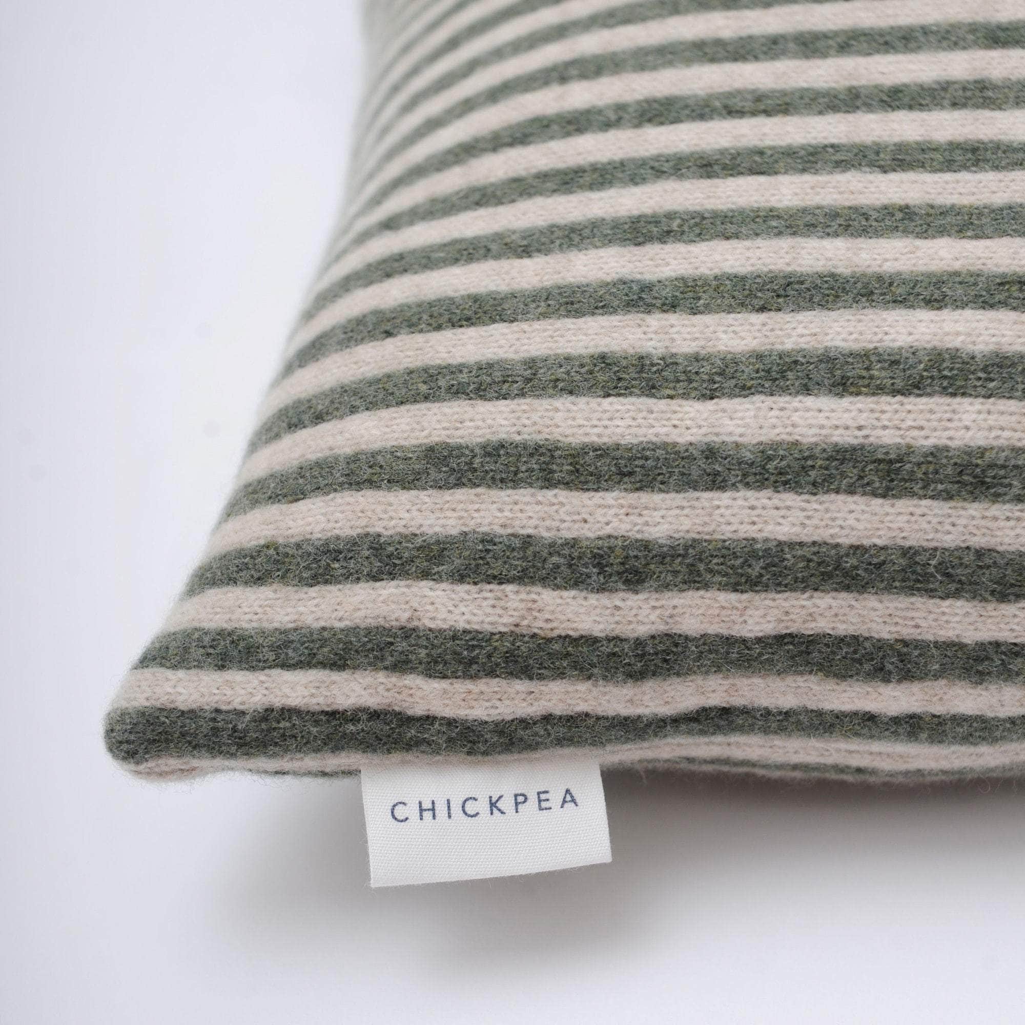 Green Bold Stripe Cushion