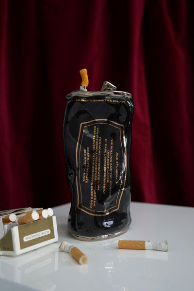 Silver Stubby Beer Can