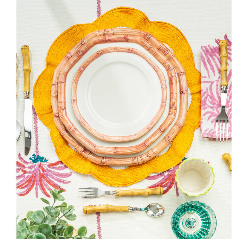 Ceramic Plates Bamboo Collection Small Brown Plate
