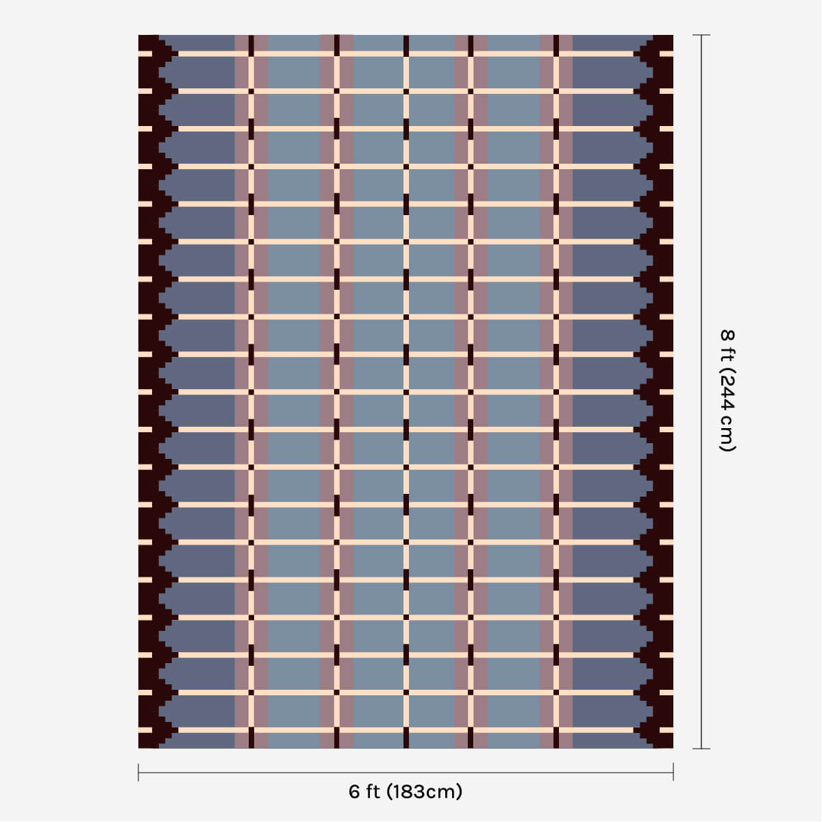 Corbie Flatweave Rug - Pigeon Blue-