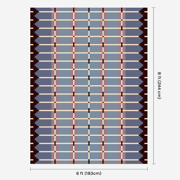 Corbie Flatweave Rug - Pigeon Blue
