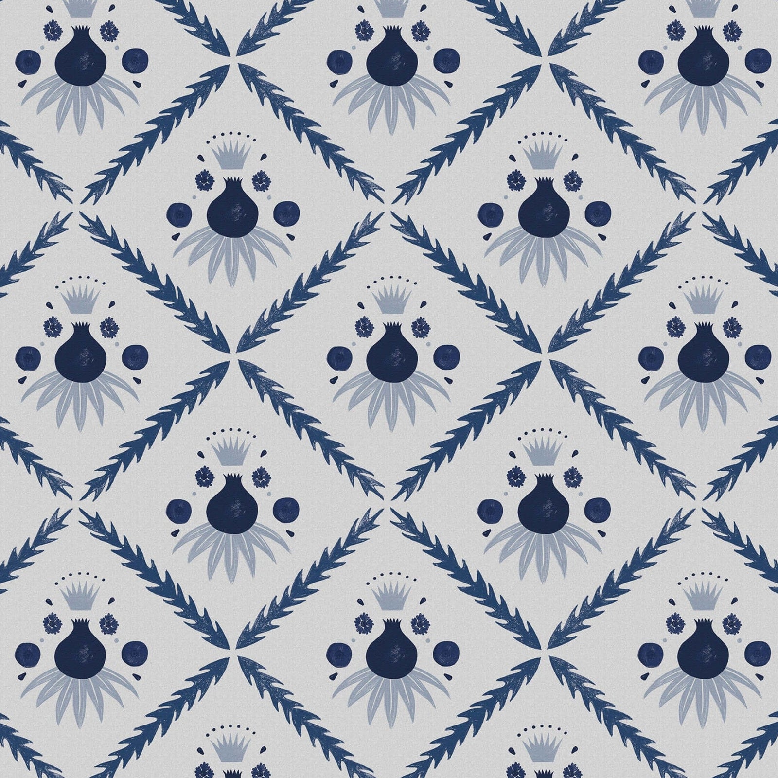 Pome Wallpaper, Oxford Blue, Roll