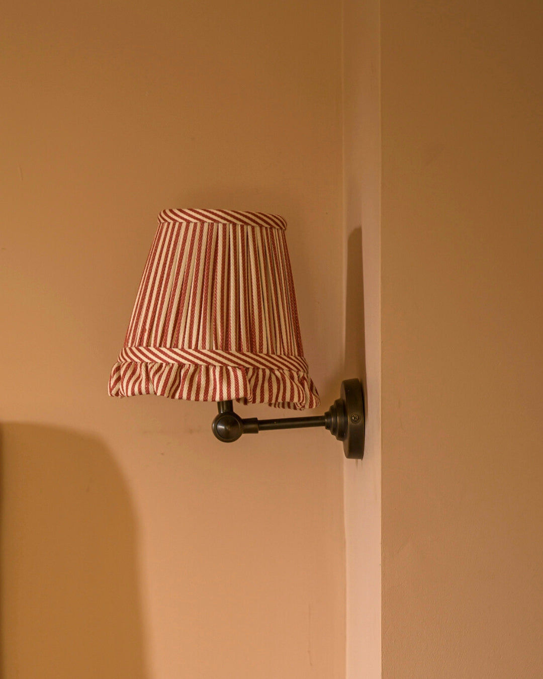 The Fine Stripe in Crabapple Wall Light Lampshade