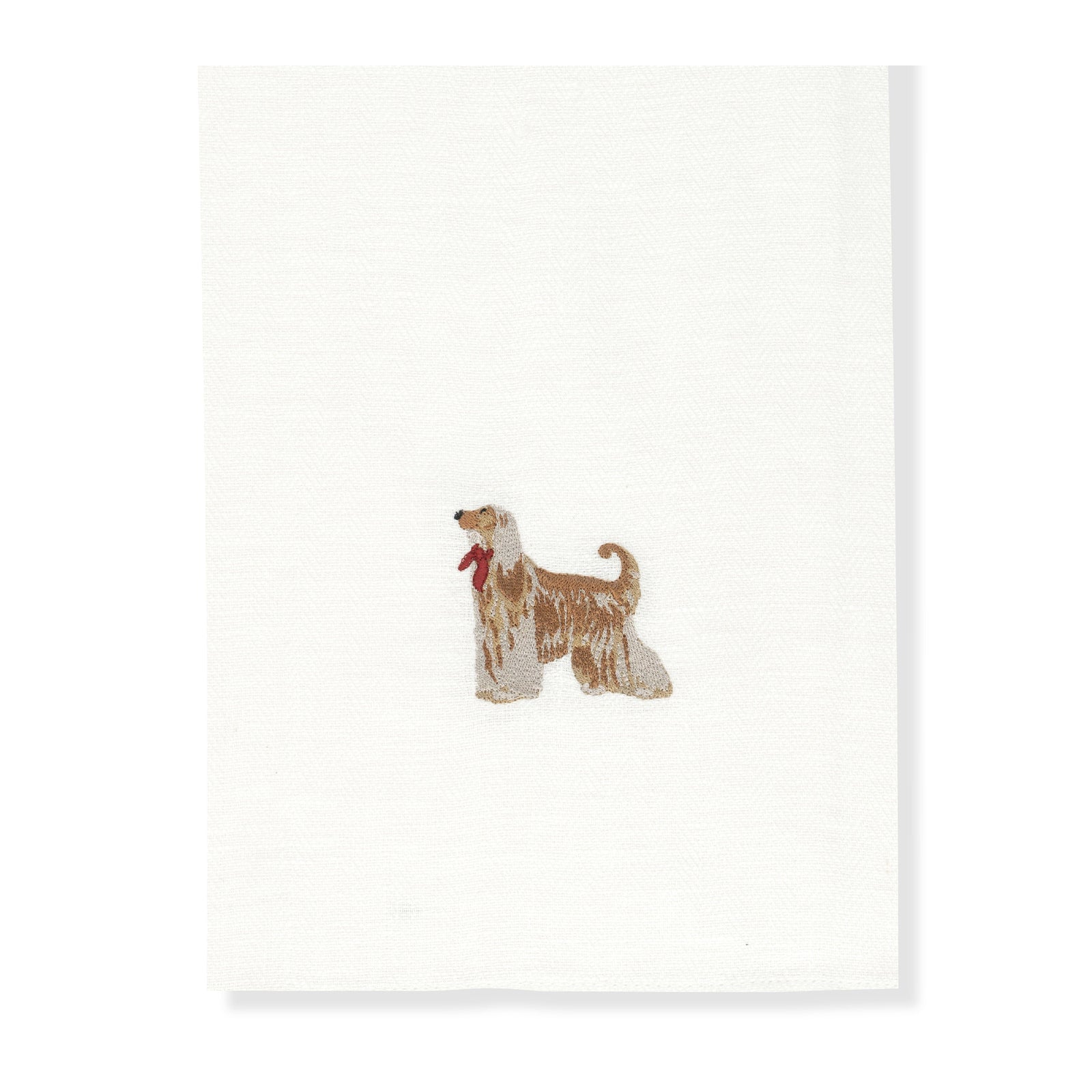 Kitchen Towel with Afghan Hound Embroidery