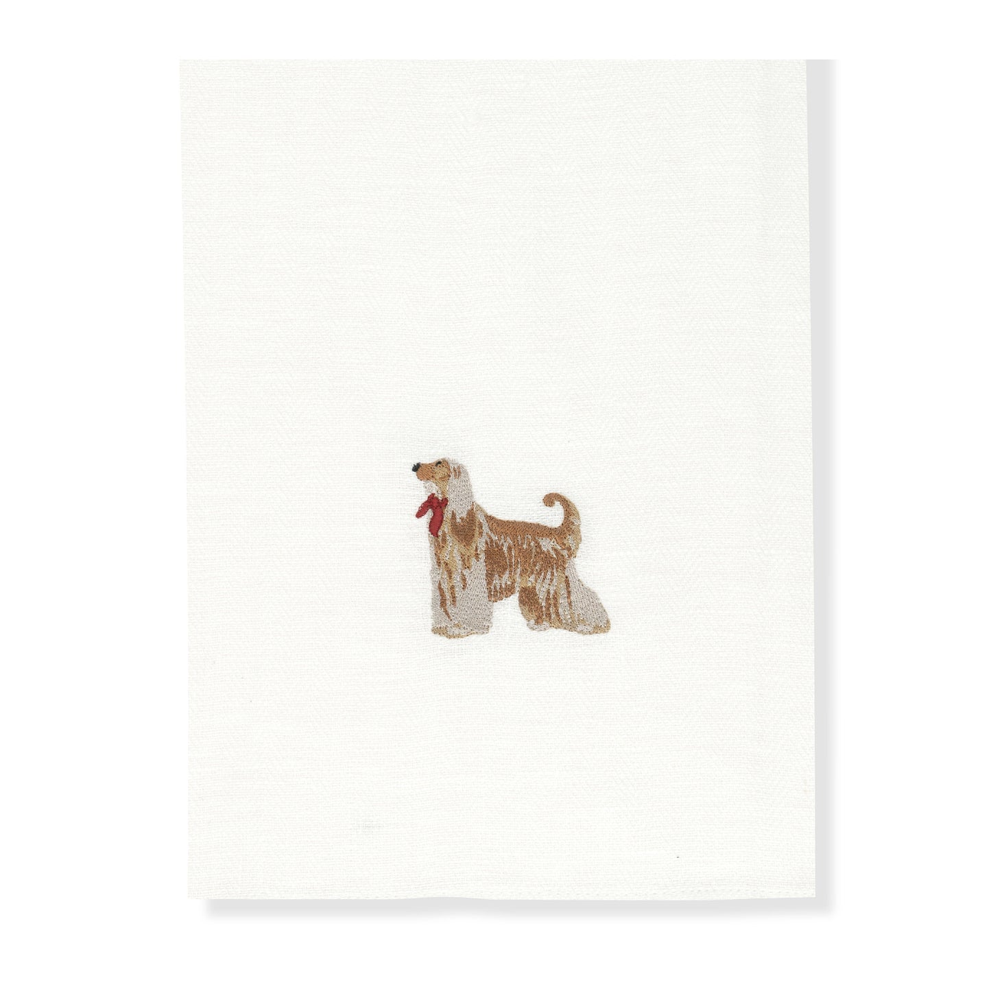 Kitchen Towel with Afghan Hound Embroidery