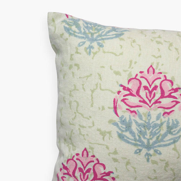 Vana - Lumbar Pure Linen Throw Pillow Cover - Aloe Green