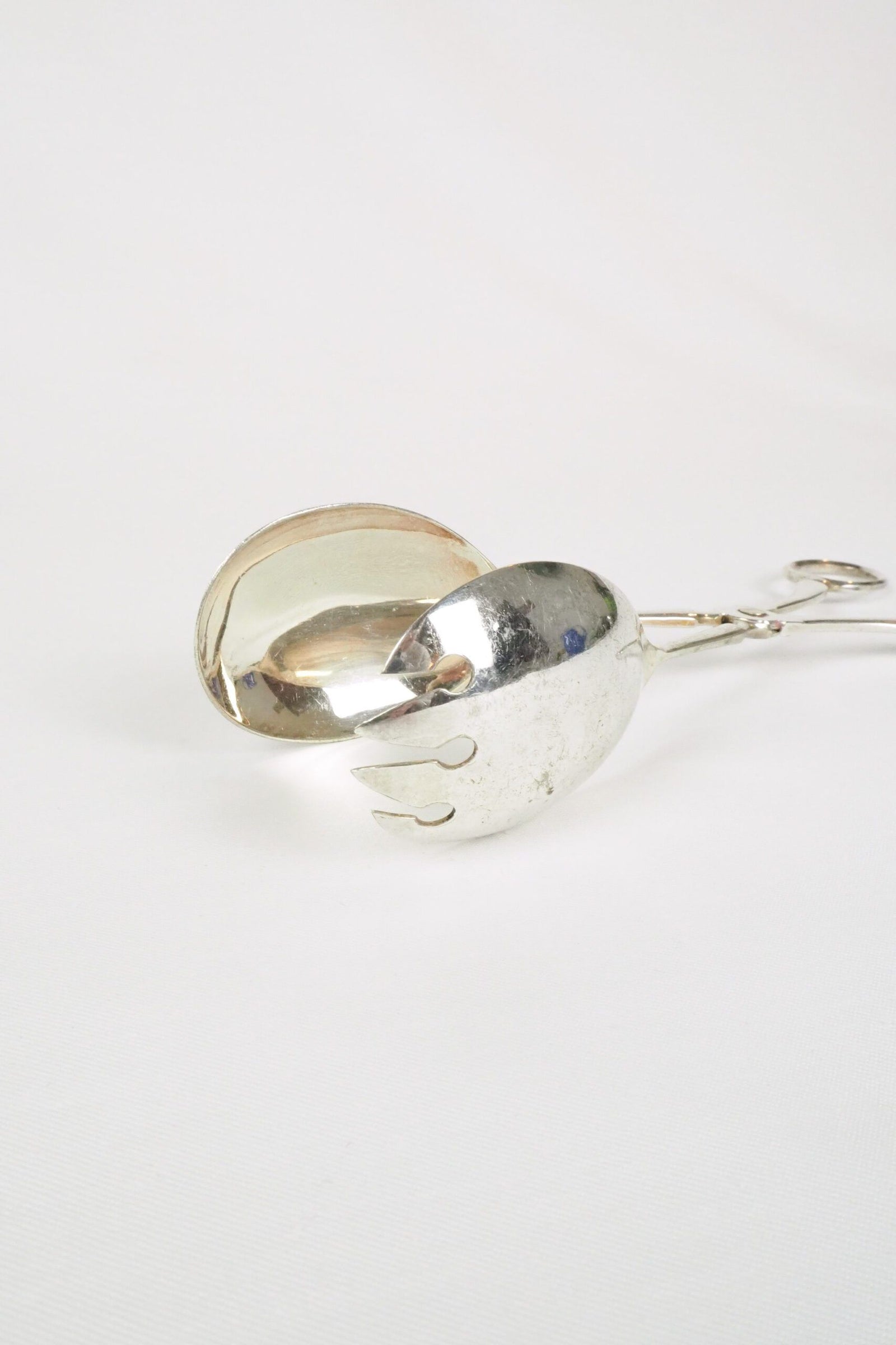 Silver Plate Hinged Salad Servers