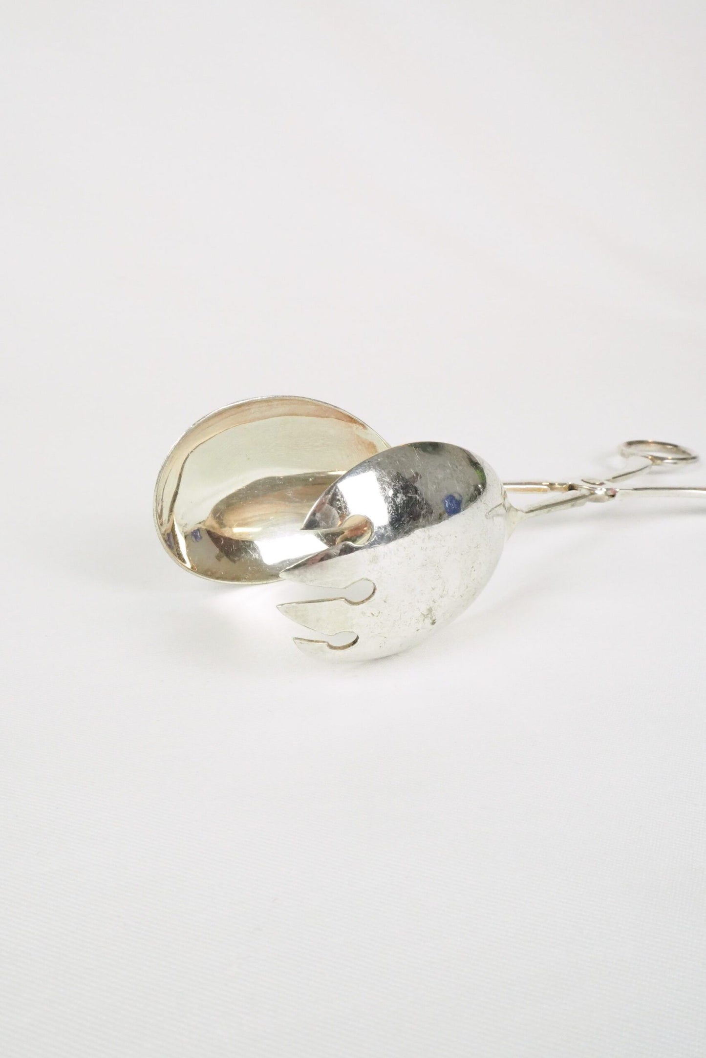 Silver Plate Hinged Salad Servers