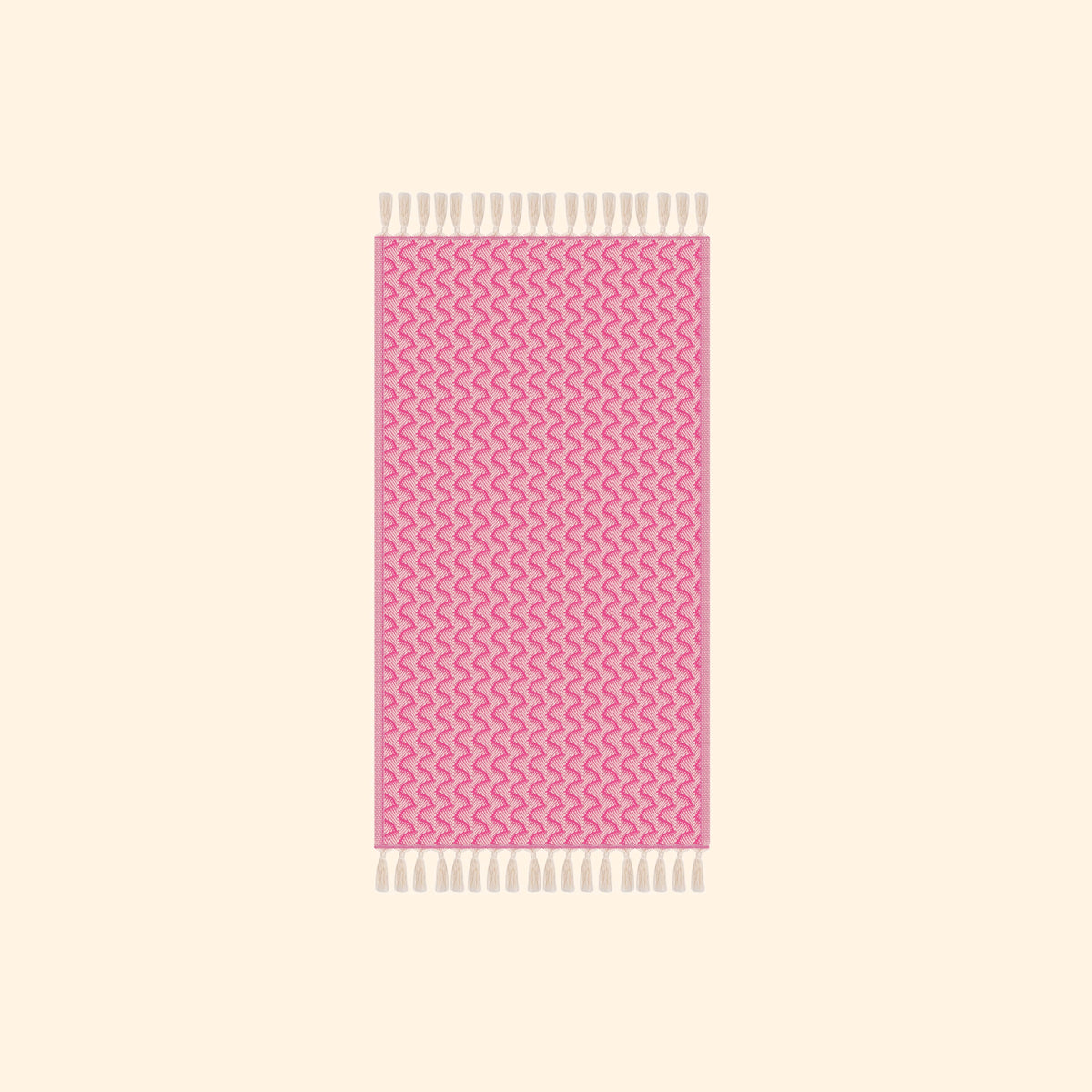 Silent Ripple Pure Cotton Hand Towel In Dark Pink