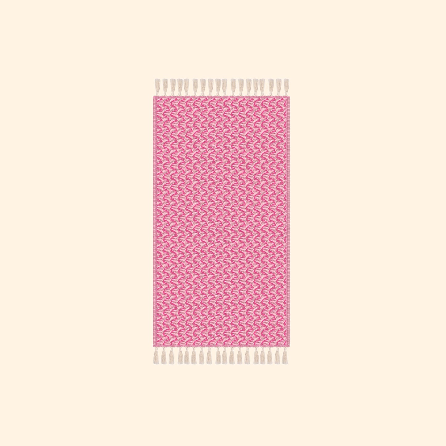 Silent Ripple Pure Cotton Hand Towel In Dark Pink
